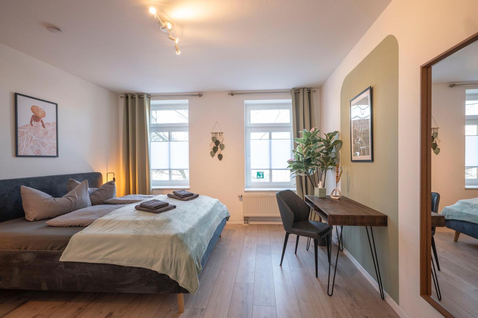 Boho-Suite - Sauna, Netflix, Nespresso, Zentral, Messe 켐니츠 외부 사진